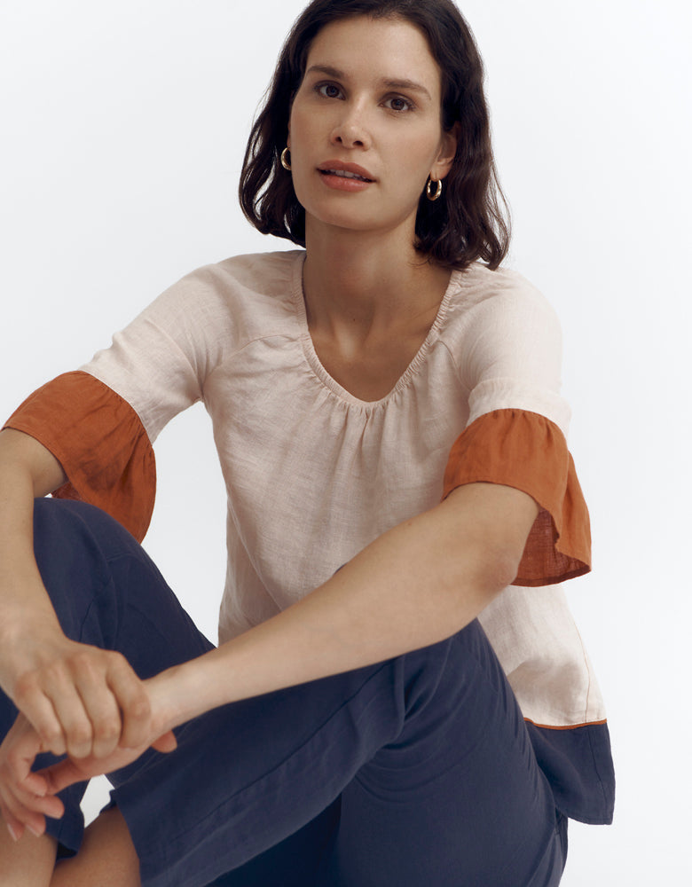 Blouse avec manches volants COLOMBO/87086/650