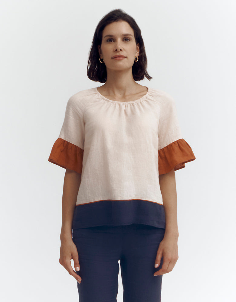 Blouse avec manches volants COLOMBO/87086/650