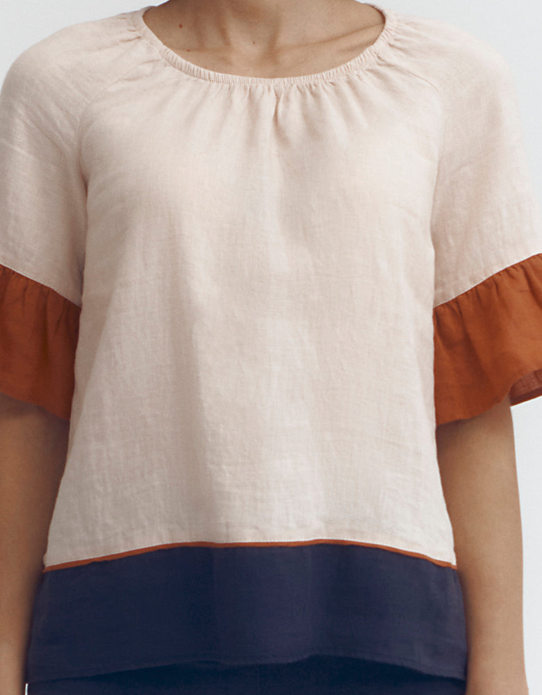 Blouse avec manches volants COLOMBO/87086/650