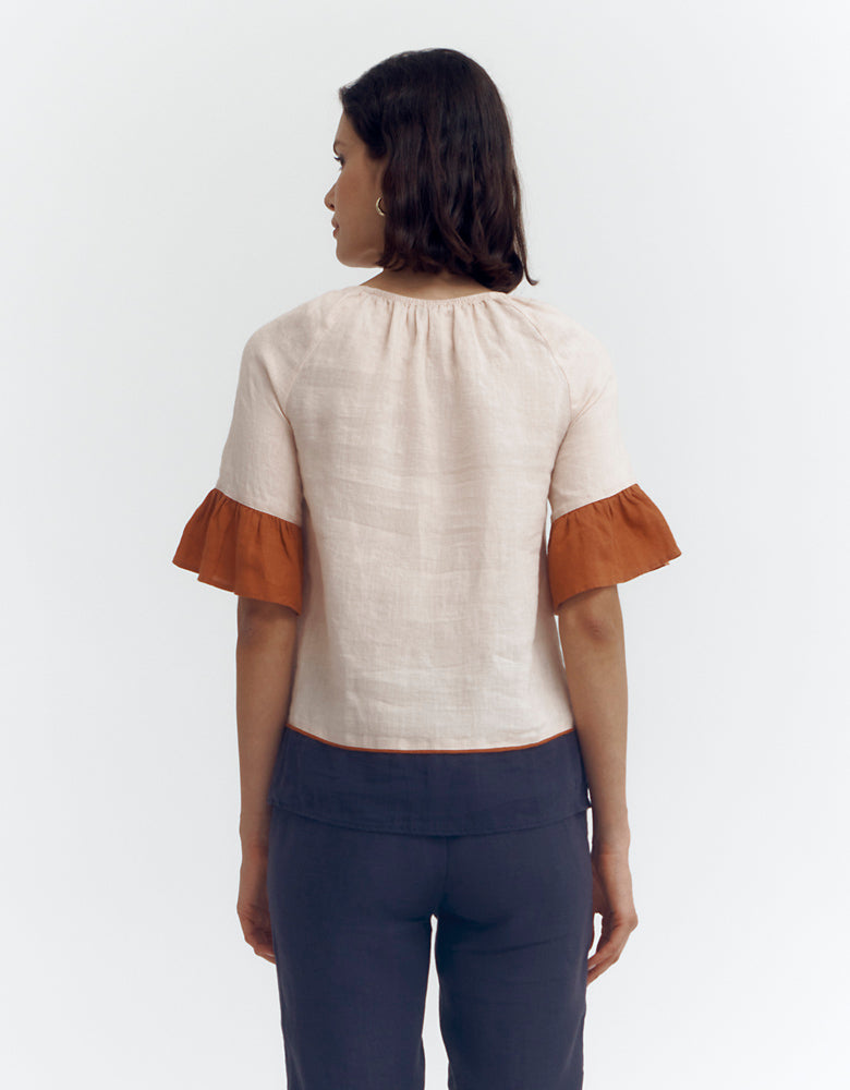 Blouse avec manches volants COLOMBO/87086/650