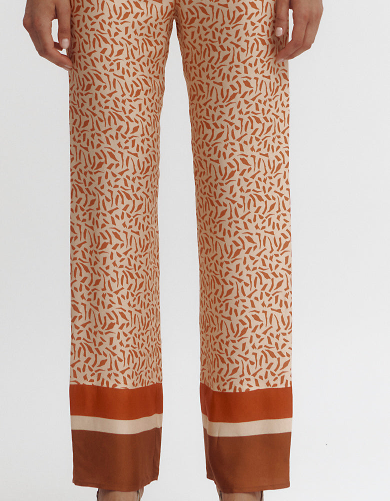 Pantalon fluide imprimé PAPAYE/87069/580