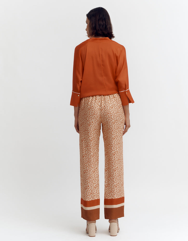 Pantalon fluide imprimé PAPAYE/87069/580