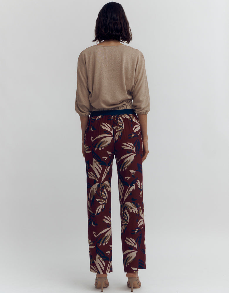 Pantalon fluide imprimé PARADIS/87128/566