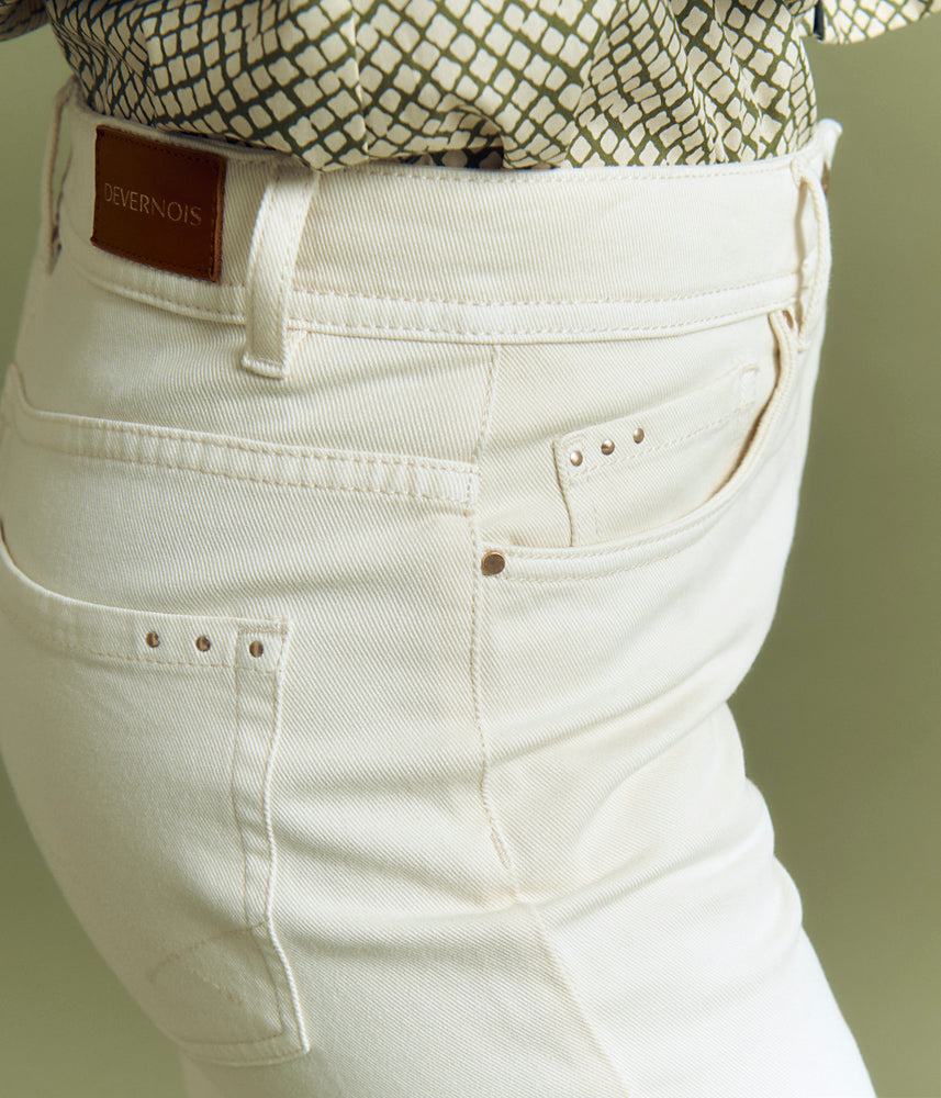 Jeans flare en coton stretch PYTA/85170/007