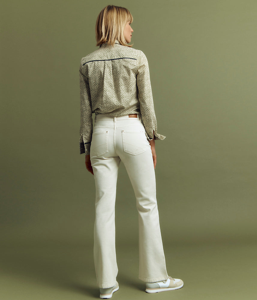 Jeans flare en coton stretch PYTA/85170/007