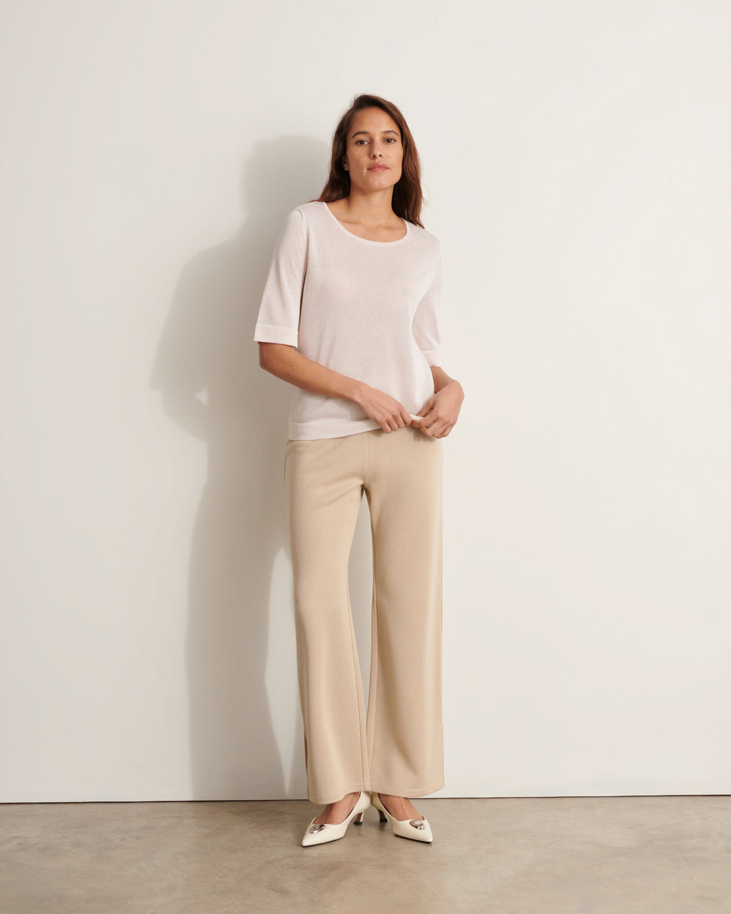 Pantalon en maille irisée YALINE/11164/781